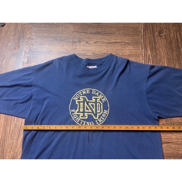 1990s Vtg NOTRE DAME - Fighting Irish XL Crable Sportwear T-Shirt USA Embroidery - Picture 8 of 8